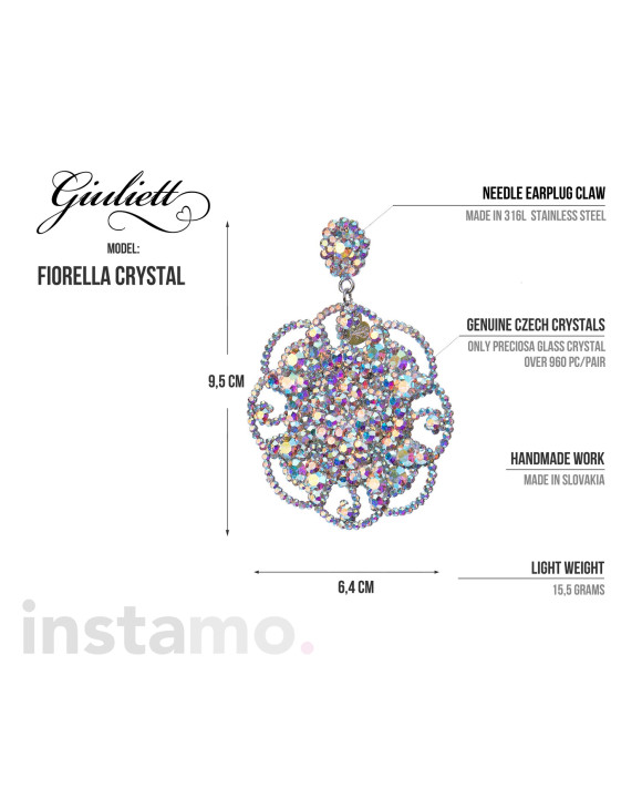 GIULIETT FIORELLA CZECH CRYSTAL SILVER