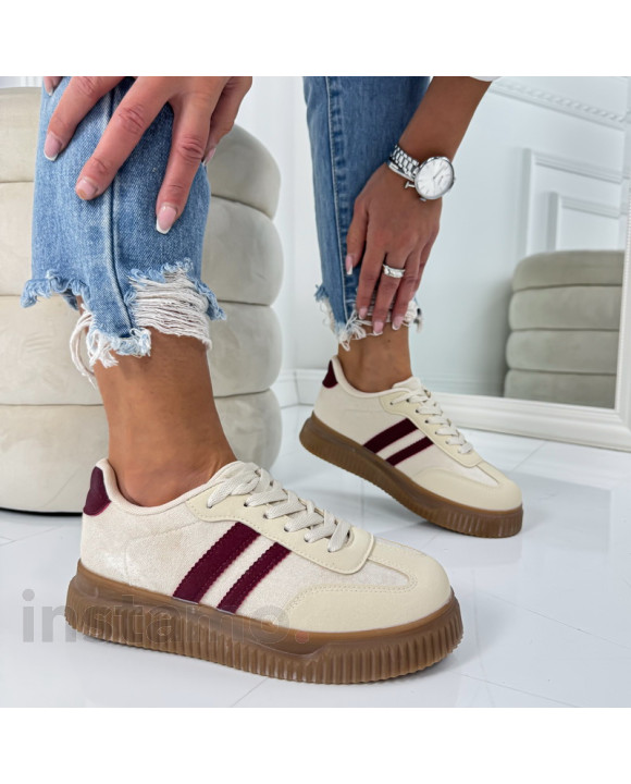 Béžovo-vínové tenisky-324816-20