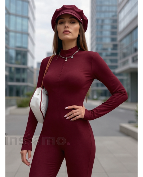 Vínový zateplený overal-323370-20