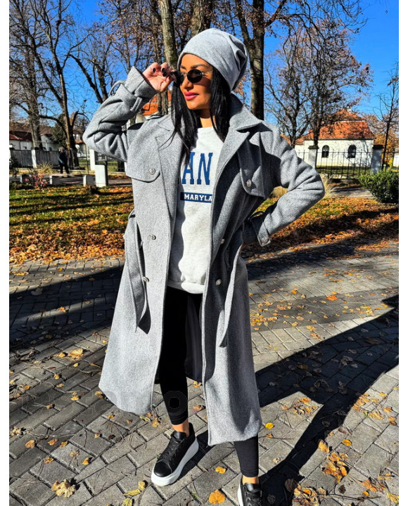 Šedý dlouhý kabát-323429-20