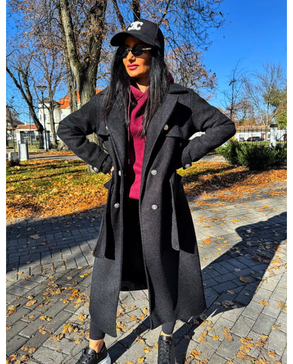 Černý dlouhý kabát-323431-20