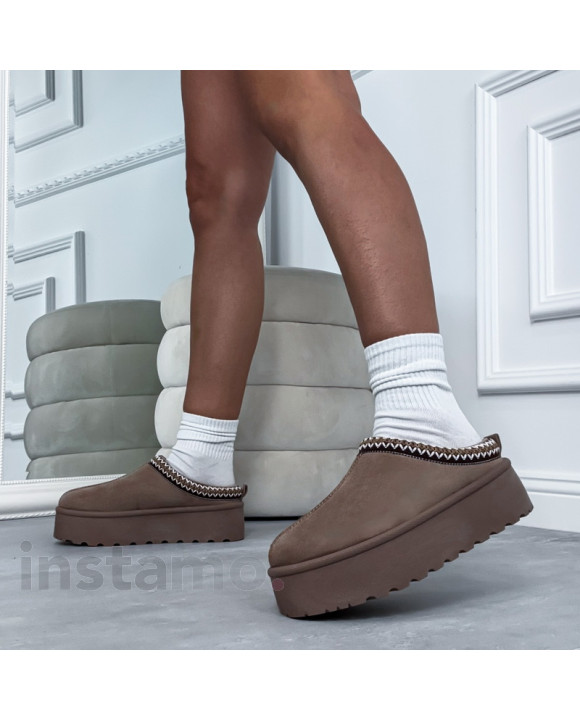 Hnědá nasouvací obuv-323537-20