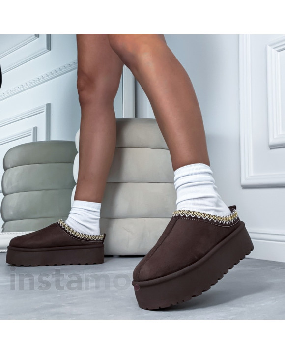 Hnědá nasouvací obuv-323874-20