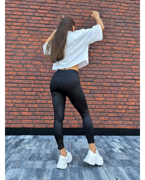 Černé lesklé legíny-322374-20