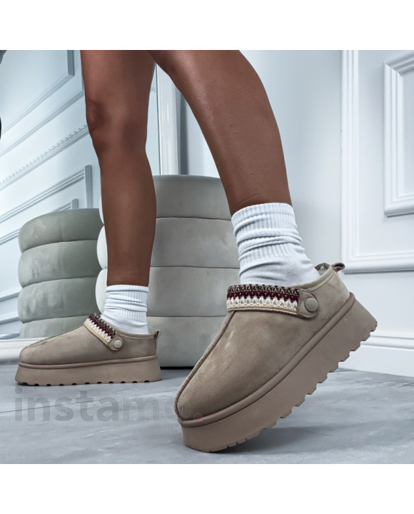 Béžová nasouvací obuv-322743-20