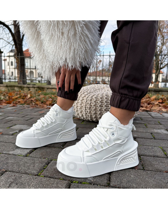 Bílé zateplené kotníkové tenisky-323558-20