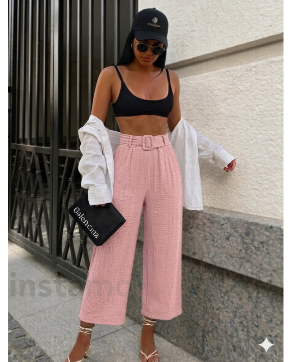 Růžové mušelínové kalhoty-326318-20