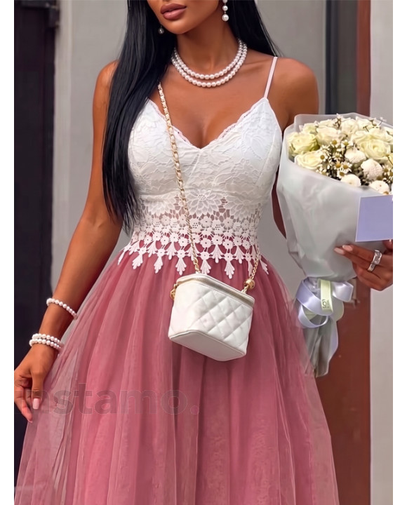 Bílo-růžové šaty s tylovou sukní-329689-20