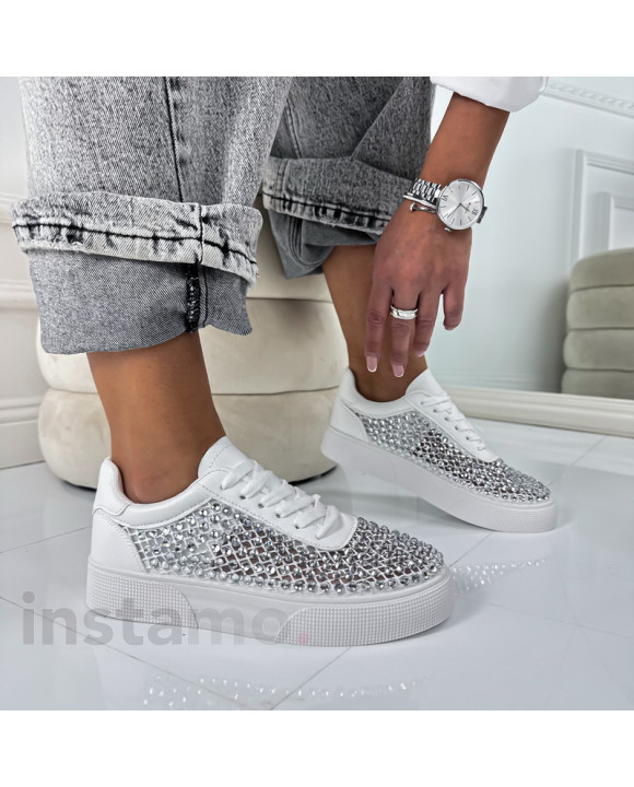 Bílé tenisky s kamínky-324907-20