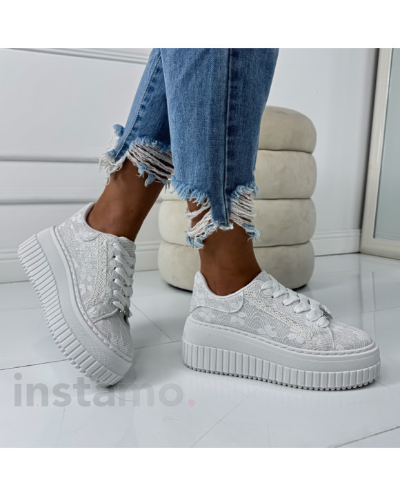 Bílé krajkované tenisky-324963-20