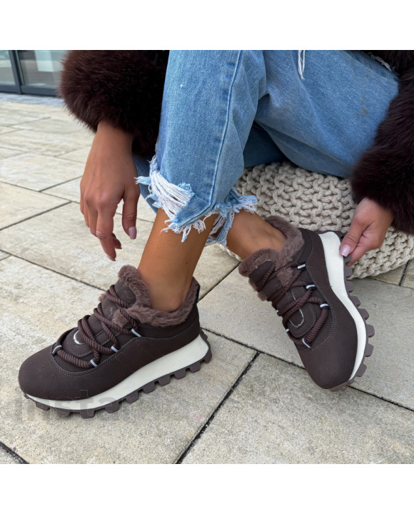 Hnědé zateplené tenisky-322622-20