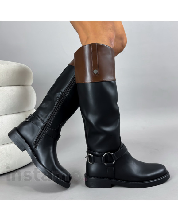 Černé vysoké kozačky-322691-20