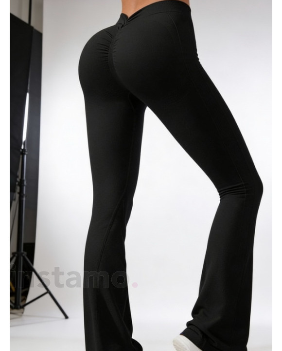 Černé zvonové push-up legíny-324631-20