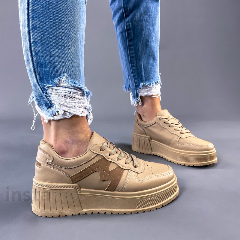 Hnědé tenisky na platformě-263925-337