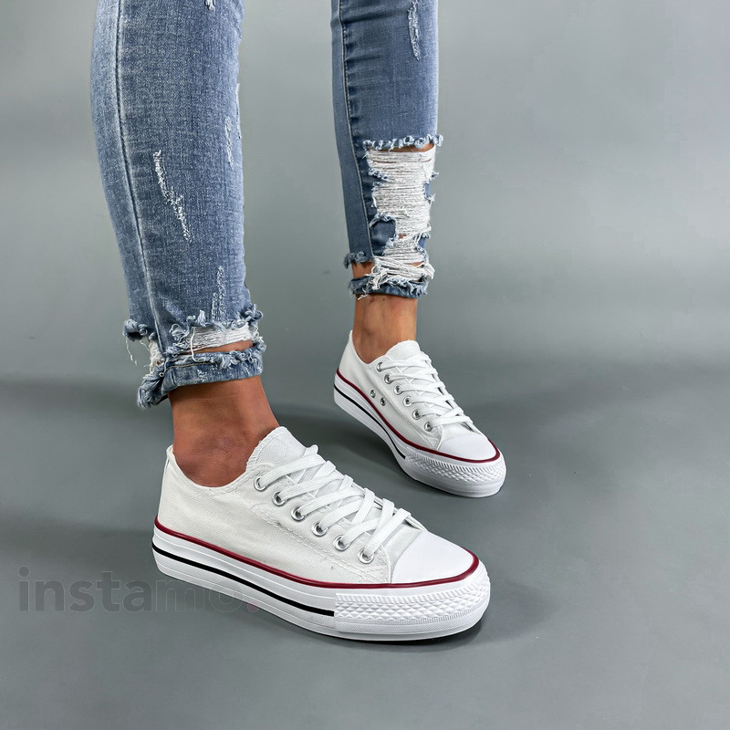 Bílé plátěné tenisky-283964-35