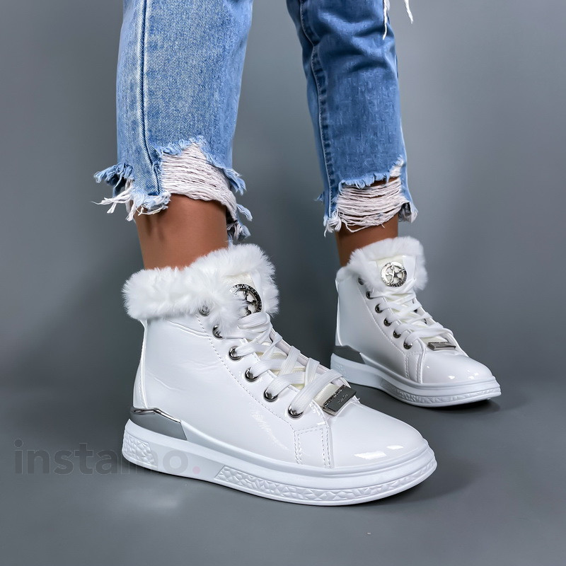 Bílé tenisky s kožešinkou-274479-34