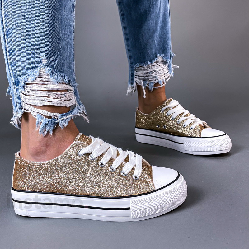 Zlaté plátěné tenisky-260721-323