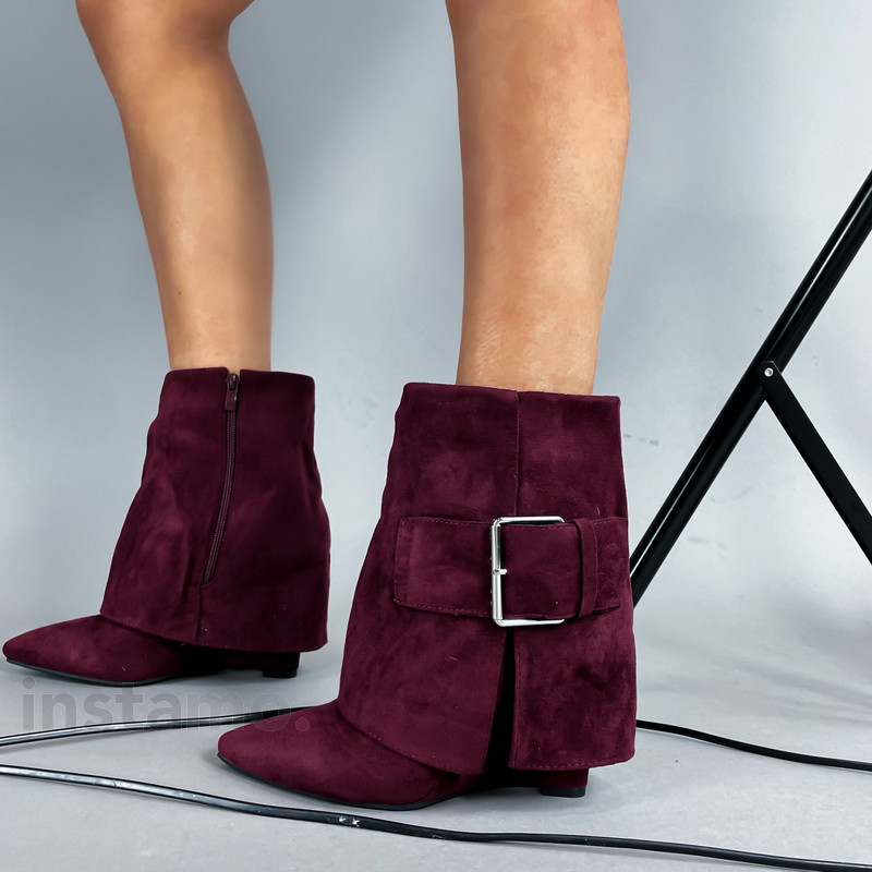 Vínové kotníkové boty-311977-32