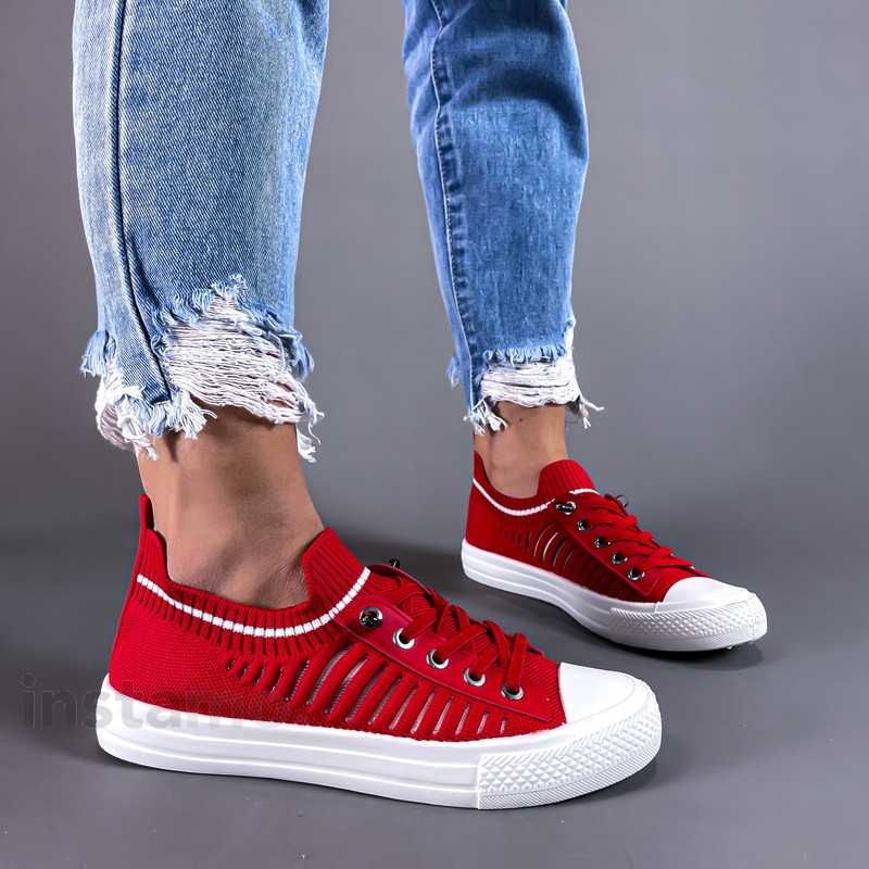 Červené plátěné tenisky-242024-314