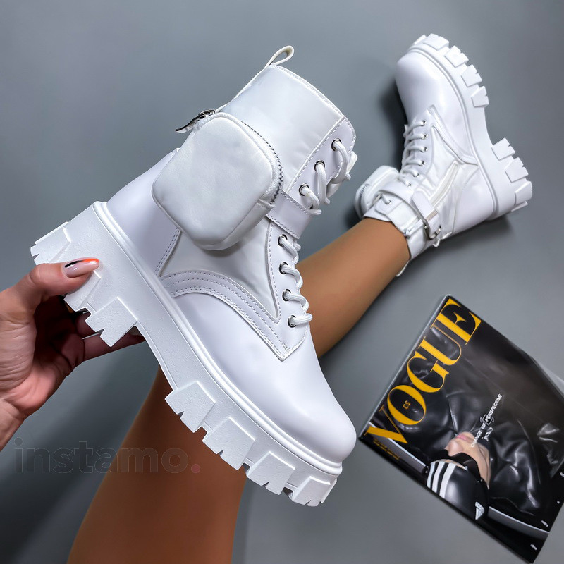Bílé kotníkové boty s kapsičkou-274555-38