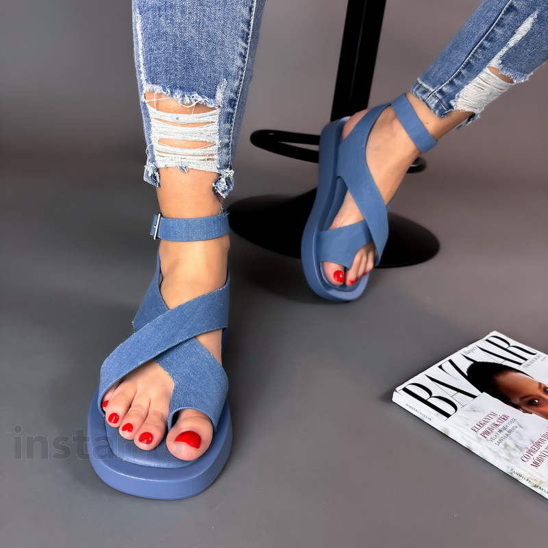 Modré džínové sandále-288237-39