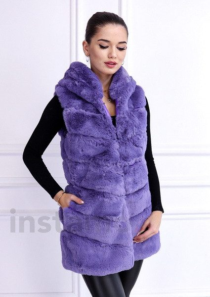 Tmavě fialová vesta s kapucí-257040-34