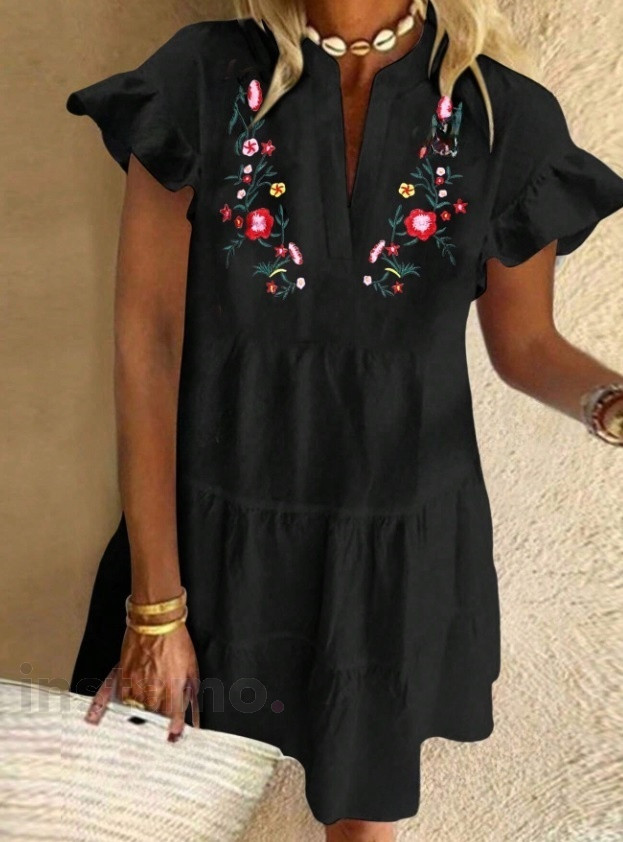 Černé šaty s výšivkou-304116-33
