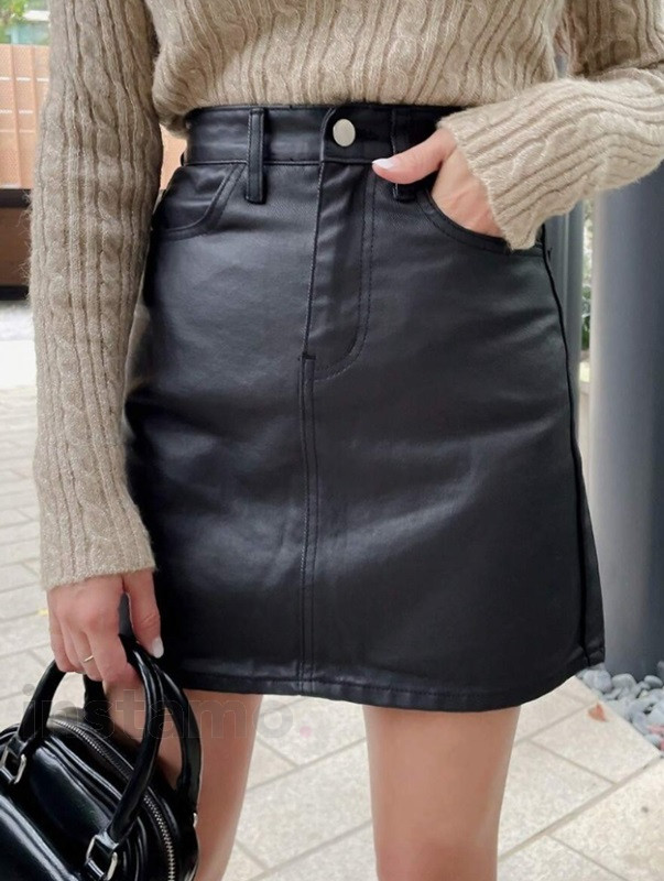Černá koženková sukně-299753-32