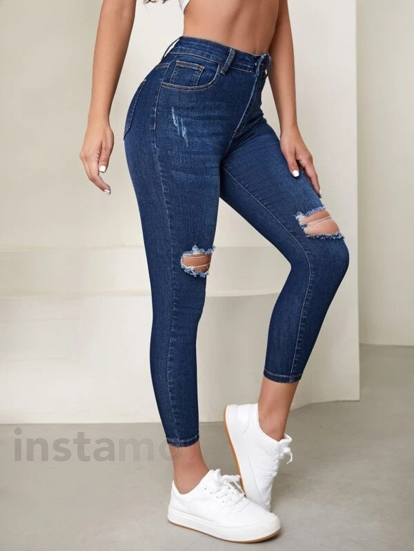Modré džíny s vysokým pásem-283821-315