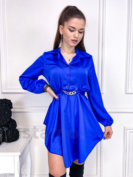 Modré šaty s páskem-259704-310