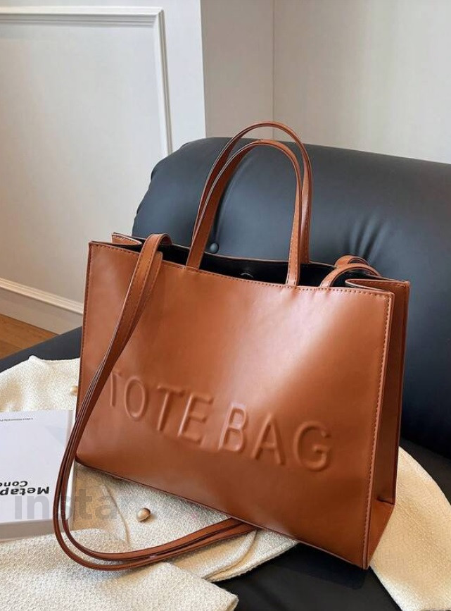 Hnědá kabelka TOTE bag-293378-33