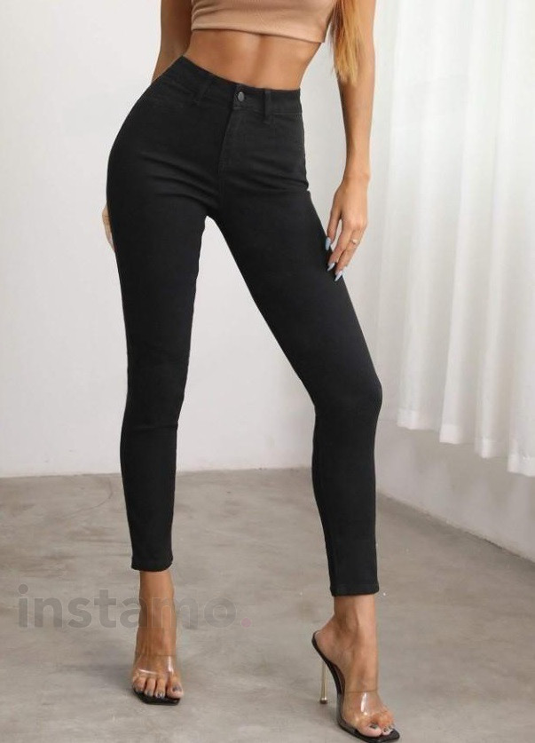 Černé elastické džíny-301091-31
