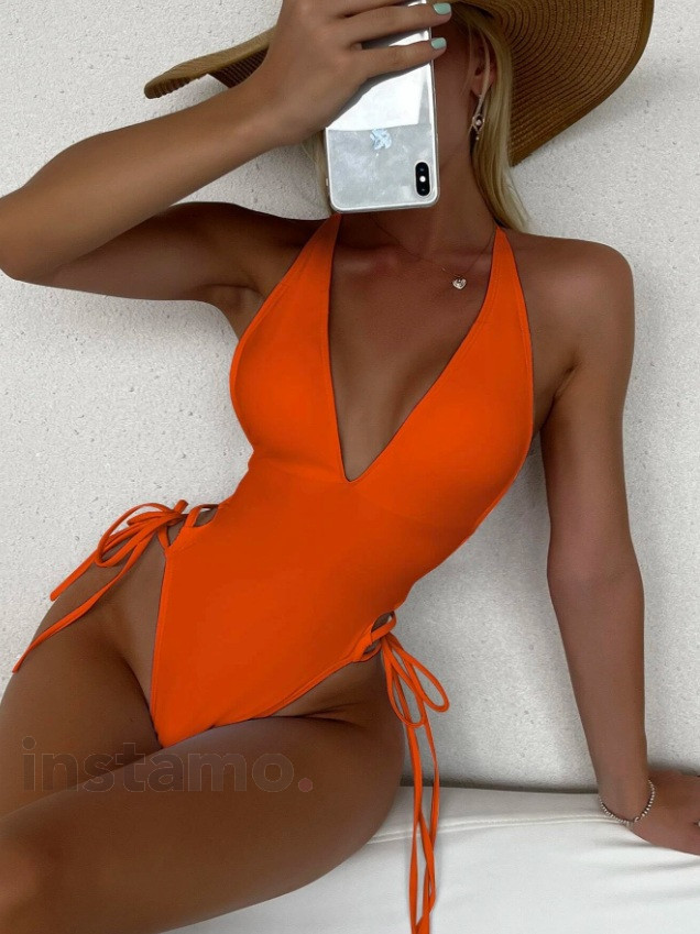 Oranžové jednodílné plavky-318098-32
