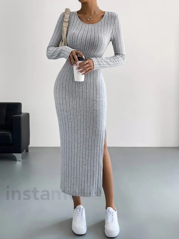 Šedé dlouhé šaty-279146-31