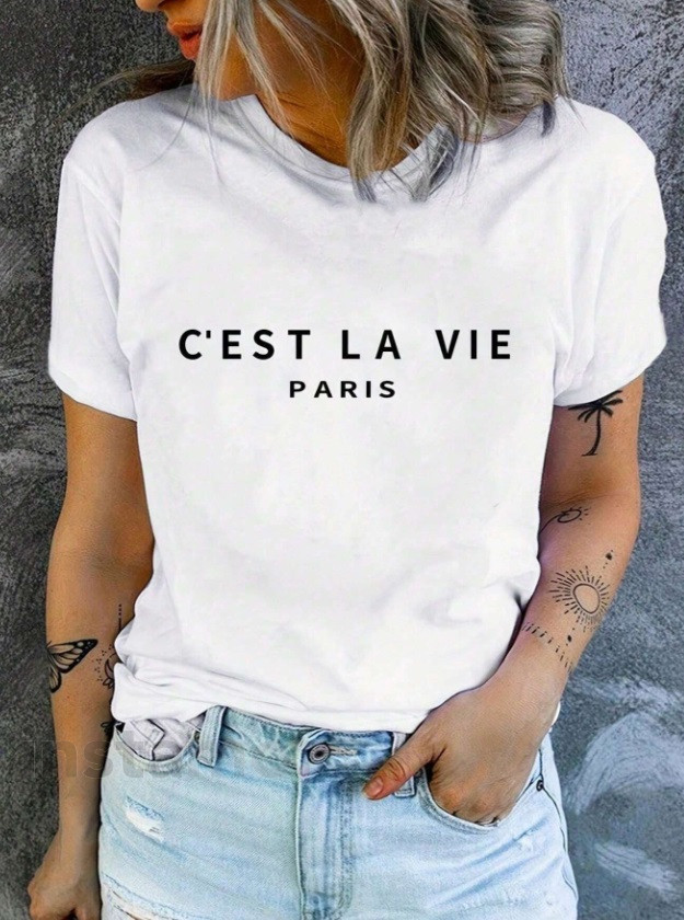 Bílé tričko CEST LA VIE-307527-31