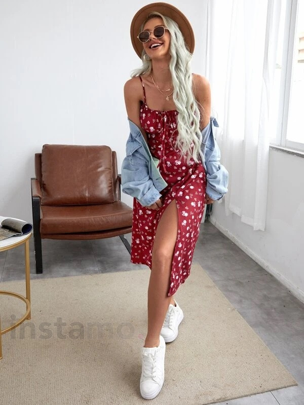 Červené květované šaty-286019-313