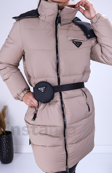 Béžová zimní bunda s kapucí-253001-39