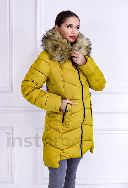 Žlutý zimní kabát-257297-310