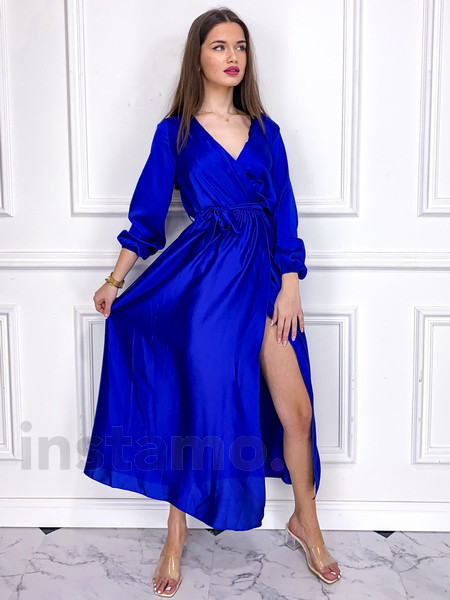 Modré dlouhé saténové šaty-259913-37