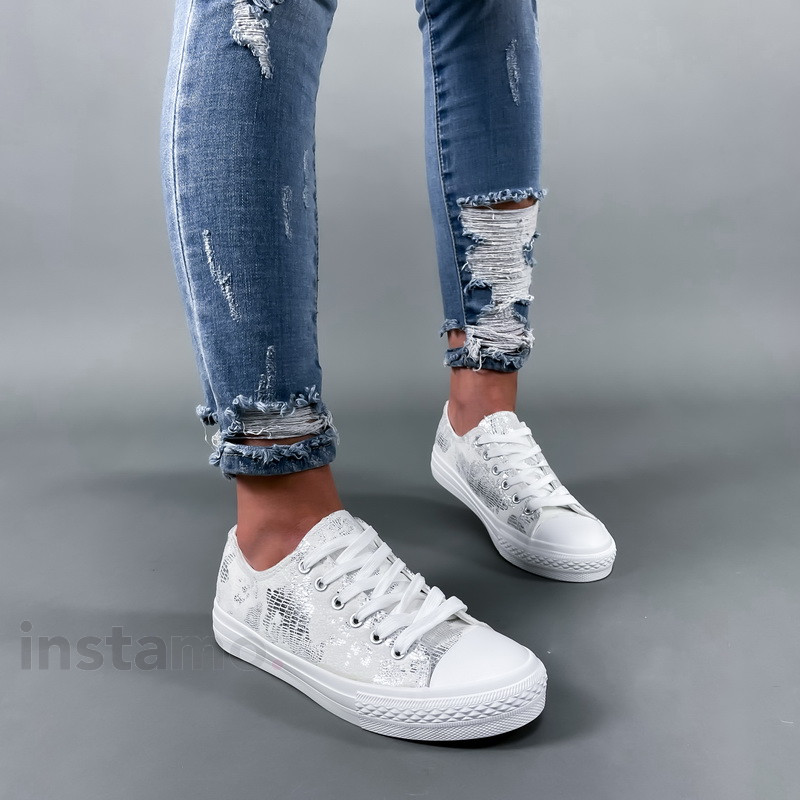 Bílo-stříbrné tenisky-283421-32