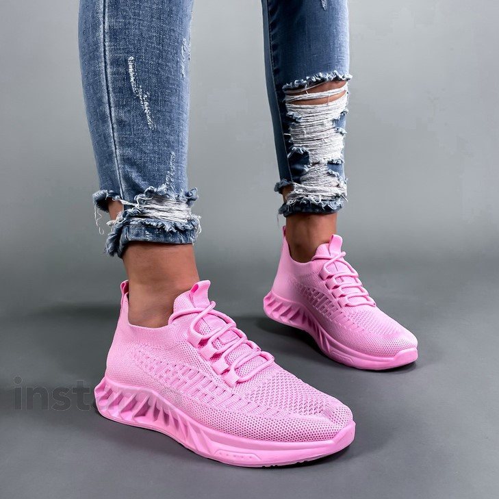 Růžové textilní tenisky-282498-36