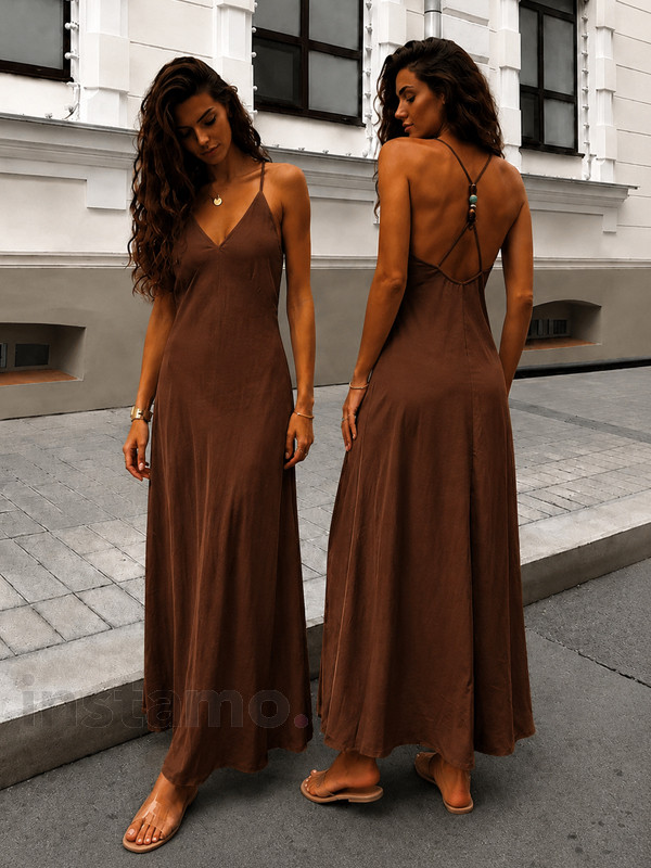 CHOCCO dlouhé šaty na ramínka-329529-38