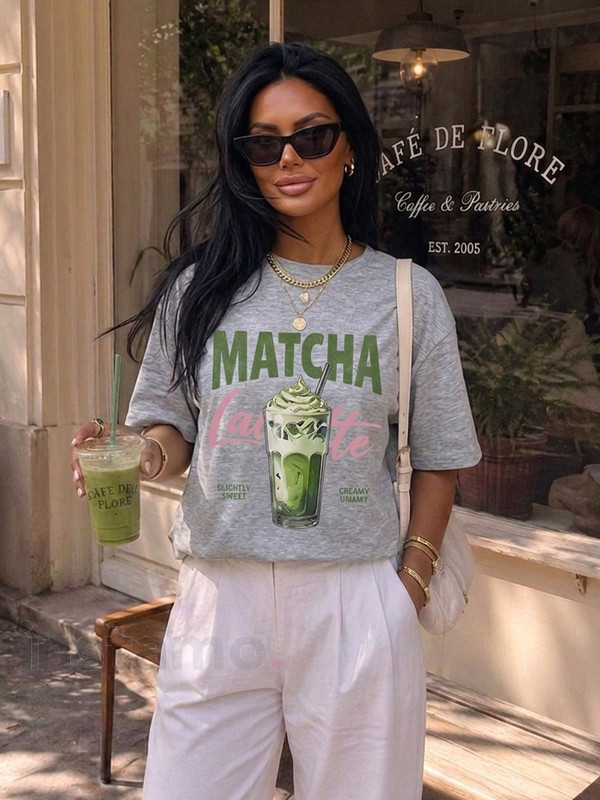 Šedé tričko MATCHA-329673-31
