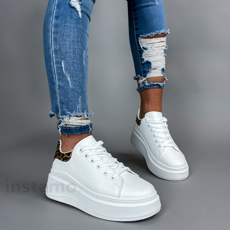 Bílé leopardí tenisky-309712-38