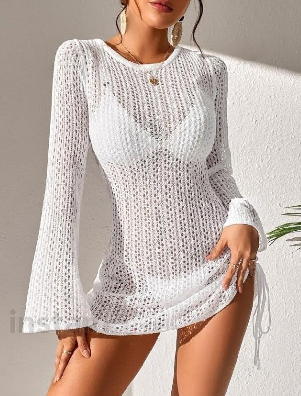 Bílé plážové šaty-301904-32