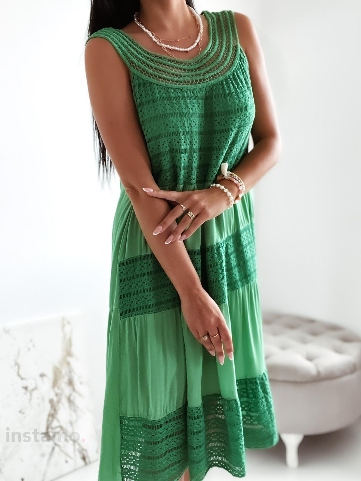 Zelené dlouhé šaty-269470-33