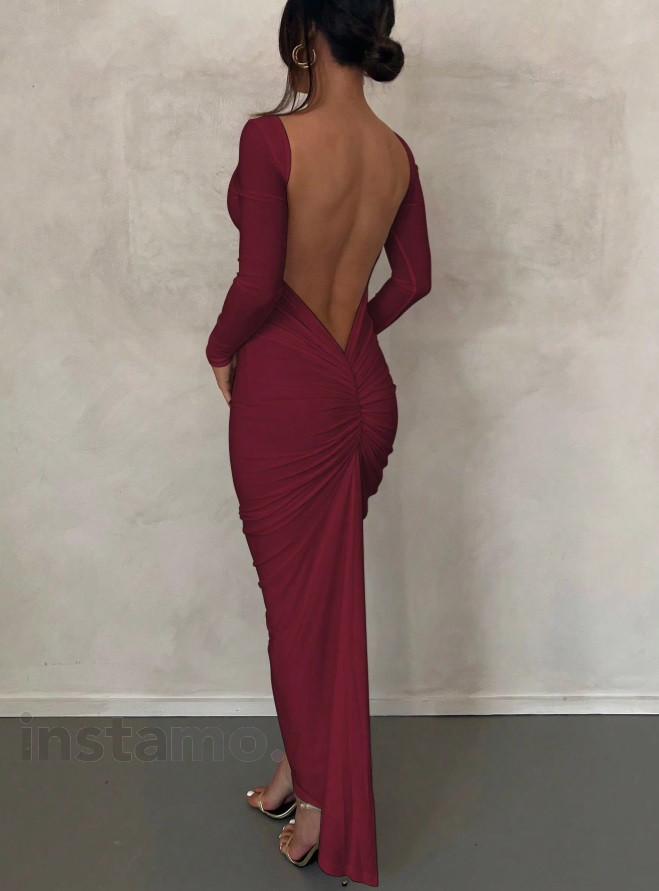 Vínové elegantní šaty-314332-314