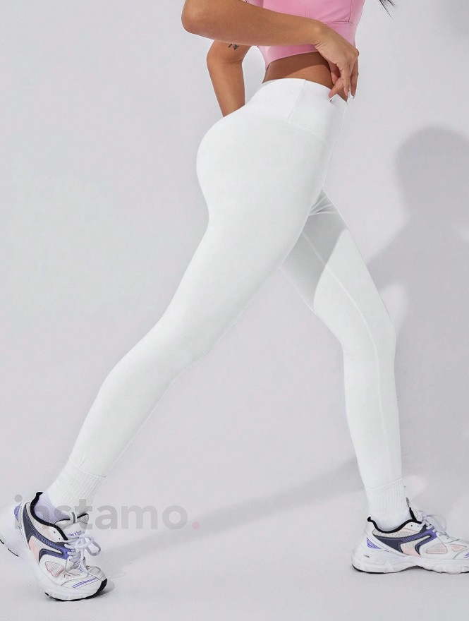 Bílé sportovní legíny-314333-33