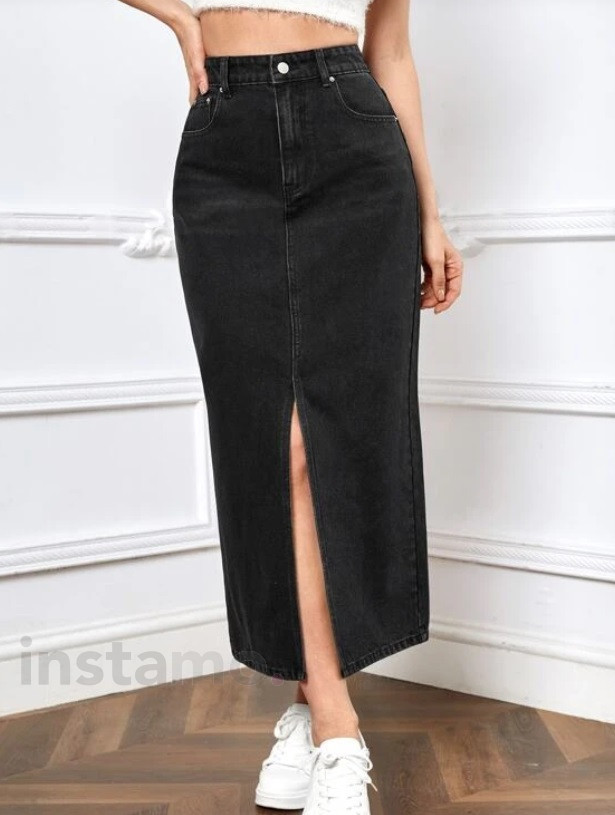 Černá džínsová sukně-294381-32