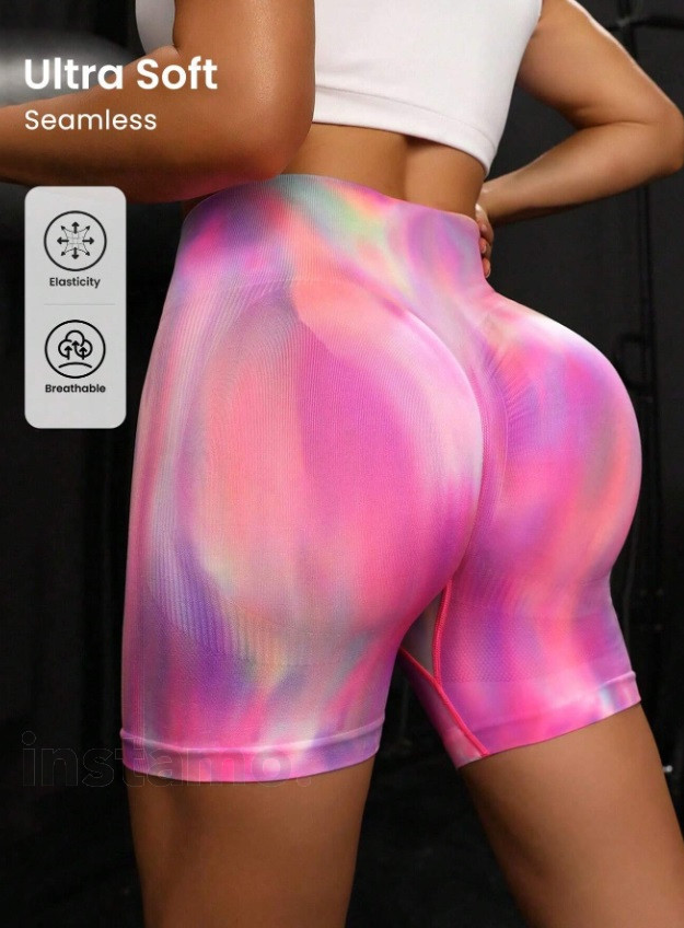Barevné PUSH-UP kraťasy PINK-307138-32